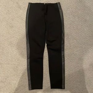 J. Crew Pixie Pant w/ Leather Tuxedo Stripe